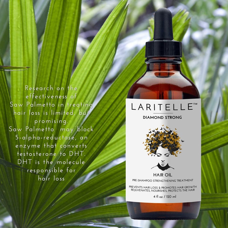 Laritelle Diamond Strong Hair Growth Treatment Oil – 4 oz – Organic Anti‑Thinning Scalp Oil with Jojoba, Saw Palmetto, Nettle & Rosemary – Vegan, Sulfate‑Paraben‑Free - Image 3